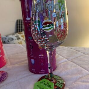 Lolita Holiday Wine Glass